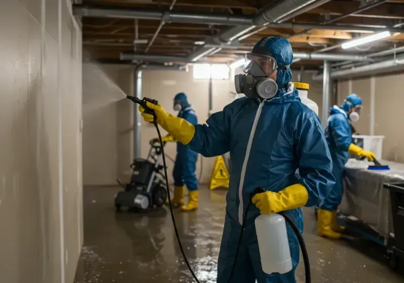 Basement Sanitization and Antimicrobial Treatment process in North Plainfield, NJ